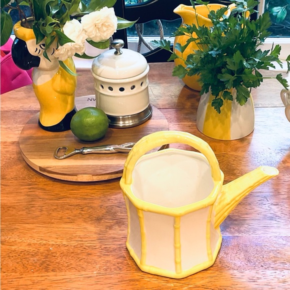 Fitz and Floyd Ceramic Bamboo Watering Can / Planter  💦🌼 - Picture 3 of 6